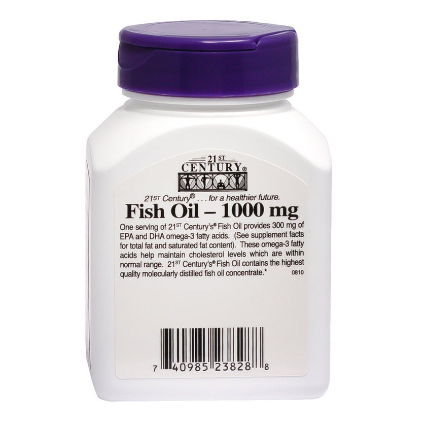 21st Century Omega 3 1000mg Fish Oil Supplement Softgels, Pack of 30's