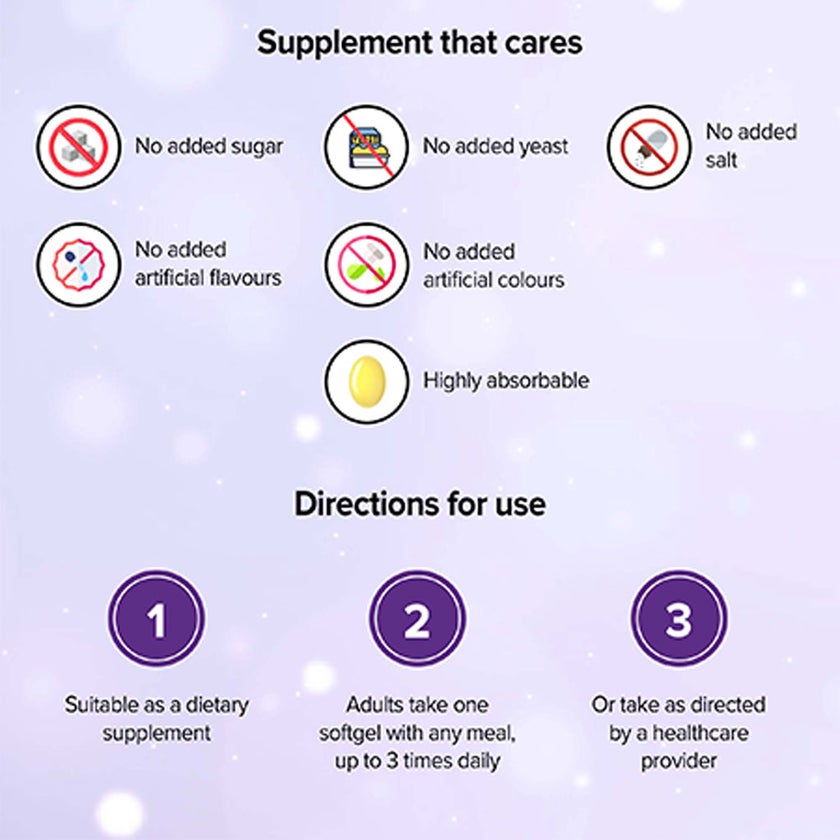 21st Century Omega 3 1000mg Fish Oil Supplement Softgels, Pack of 30's