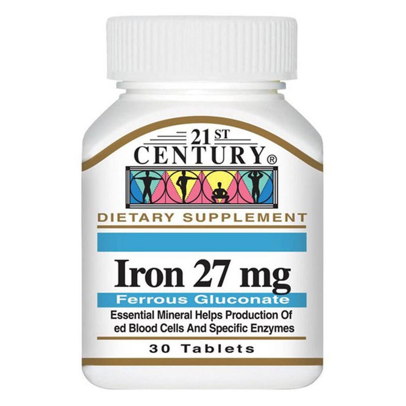 21st Century 27mg Iron Tablets For Healthy Blood Count, Pack of 30's
