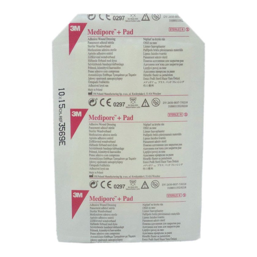 3M Medipore + Pad 10 x 15cm, Pack of 25's