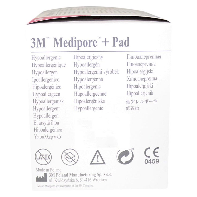3M Medipore + Pad 5 x 7.2cm, Pack of 50's