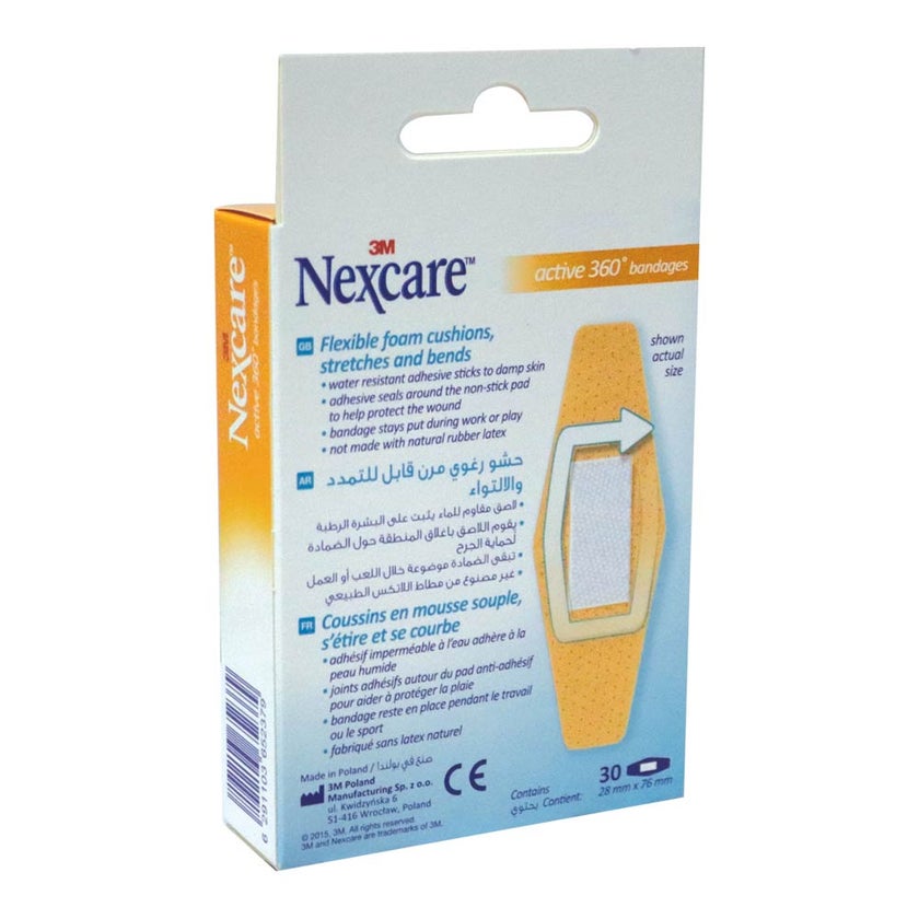 3M Nexcare Active Bandages, Pack of 30's