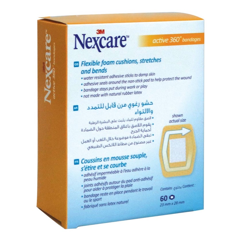3M Nexcare Active Bandages, Pack of 60's