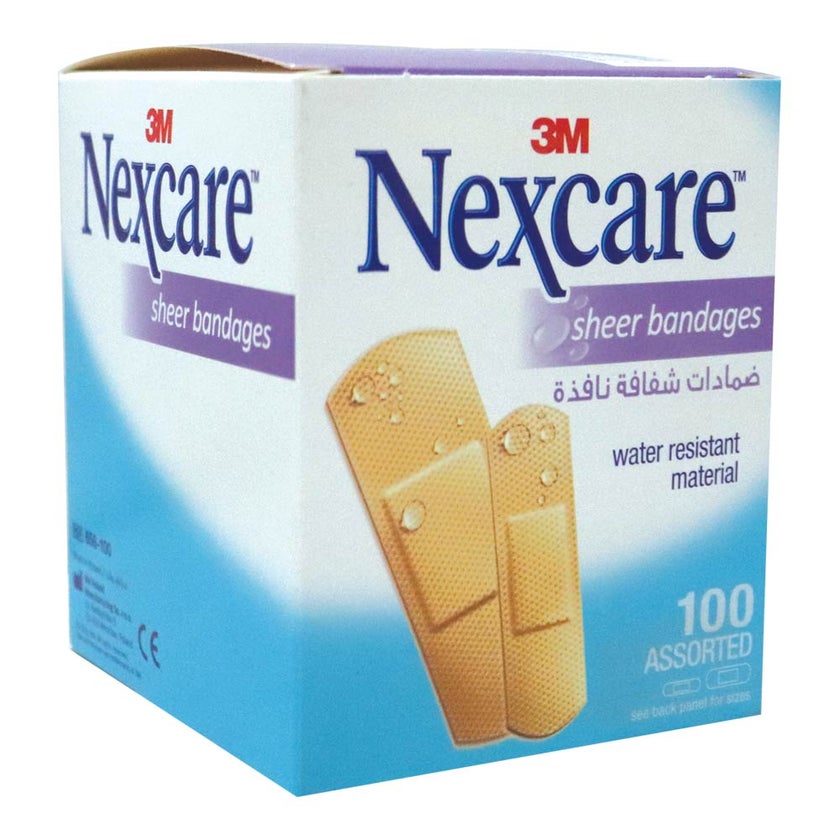 3M Nexcare Sheer Assorted Bandages, Pack of 100's