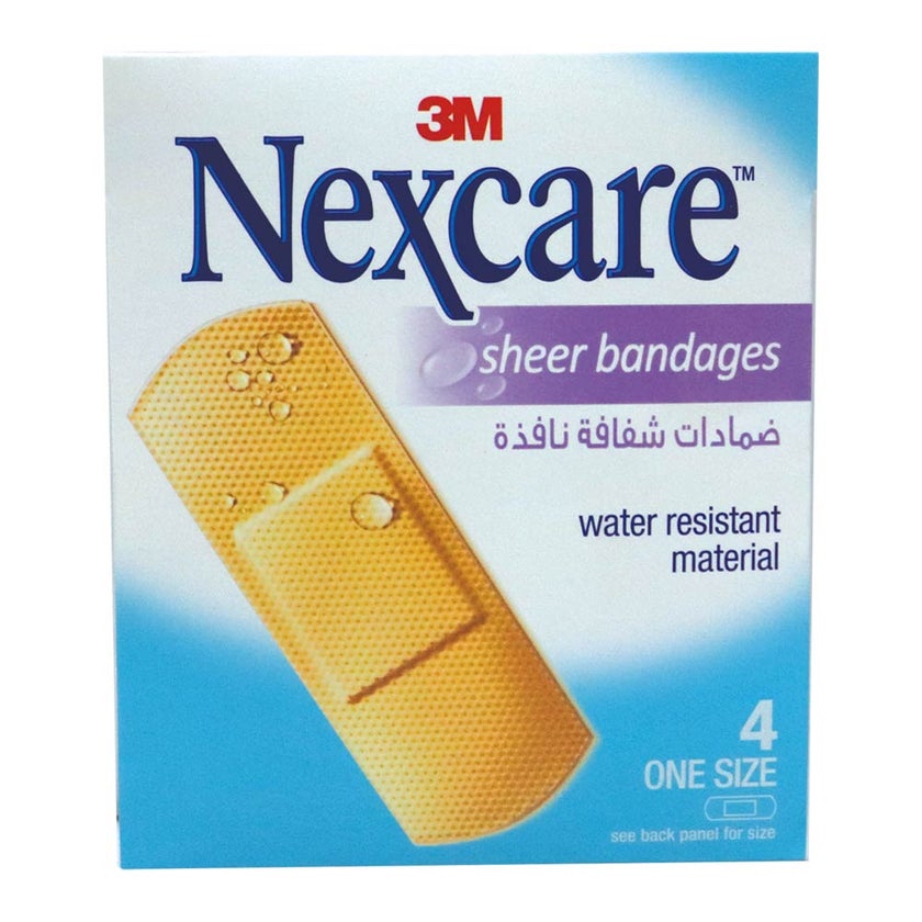 3M Nexcare Sheer Bandages, Pack of 4's