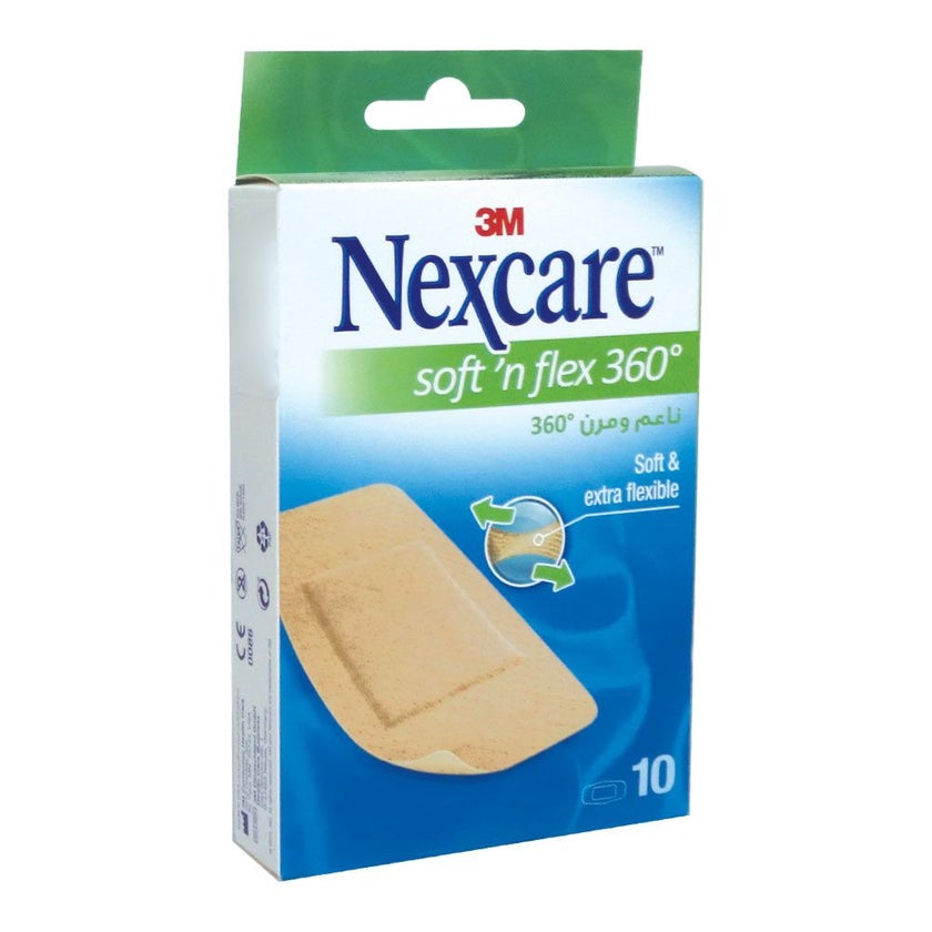 3M Nexcare Soft 'n Flex Bandages, Pack of 10's
