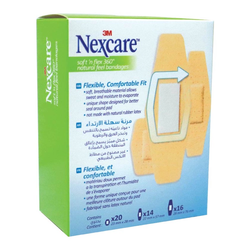 3M Nexcare Soft 'n flex Assorted Bandage, Pack of 50's