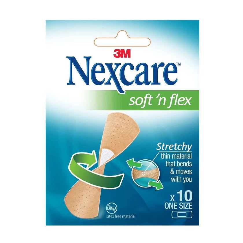 3M Nexcare Soft 'n flex Bandage, Pack of 10's - 575-10E