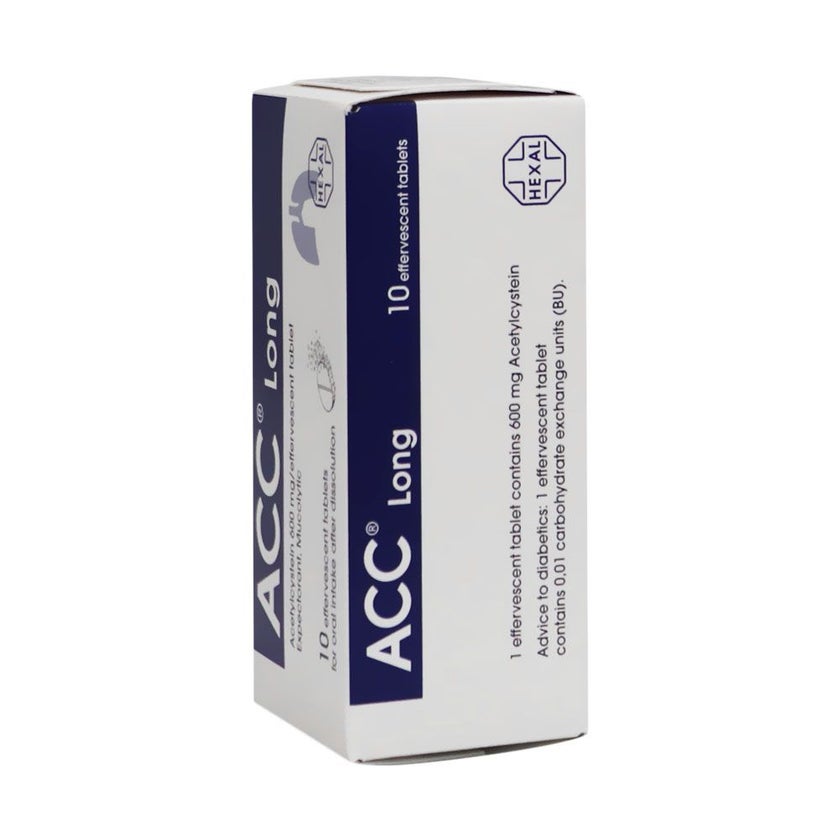 ACC Long 600mg Effervescent Tablets, Pack of 10's