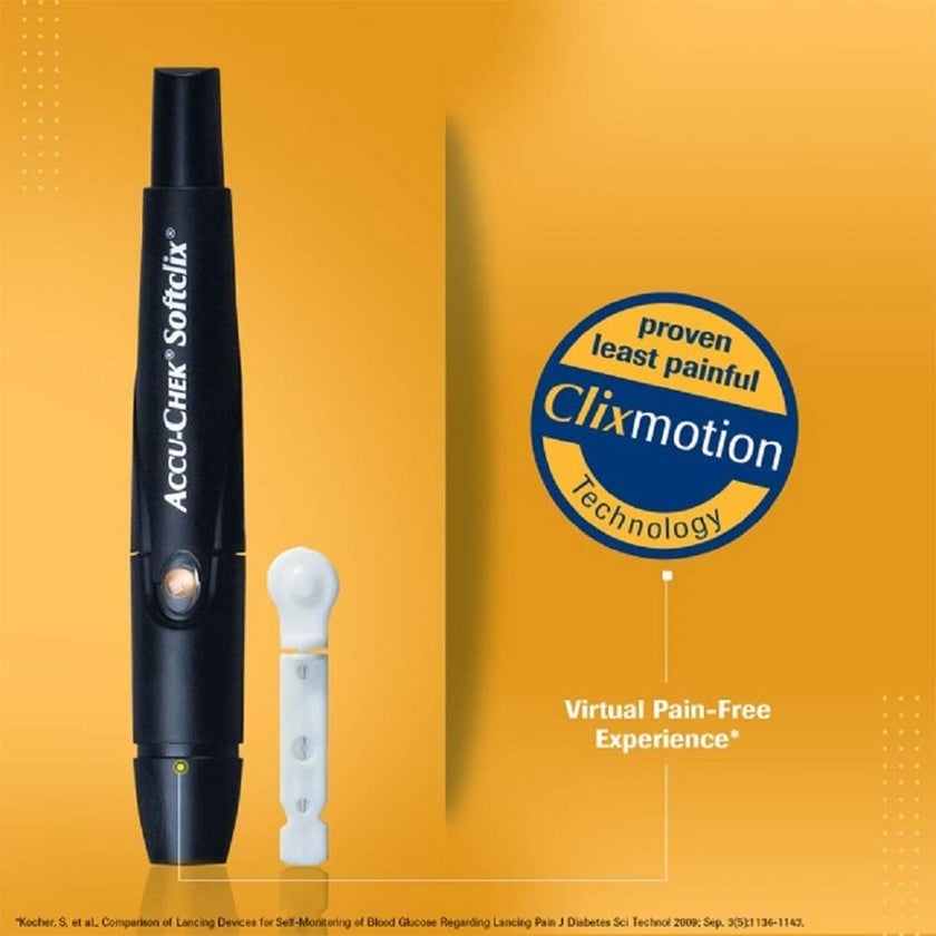 Accu-Chek Softclix Lancets For Diabetic Blood Glucose Testing, Pack of 100's