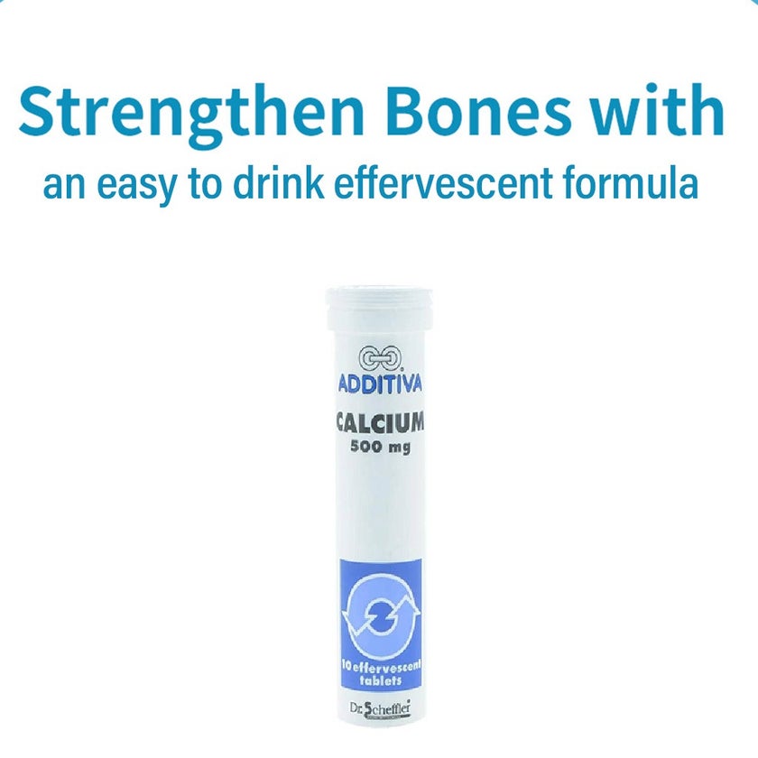 Additiva Calcium 500mg Effervescent Tablets, Pack of 10's