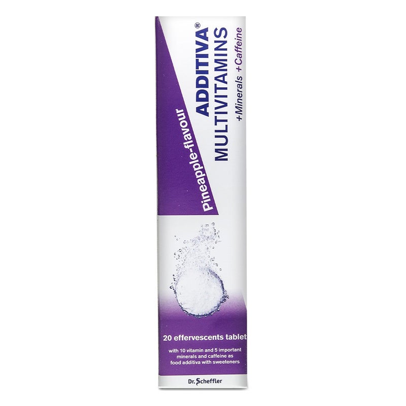 Additiva Multivitamin, Minerals, Caffeine Effervescent Tablets, Pack of 20's