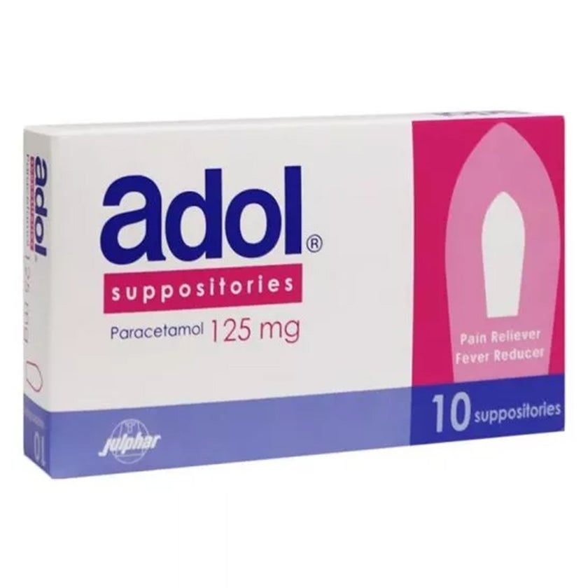Adol Paracetamol 125mg Suppositories, Pack of 10's