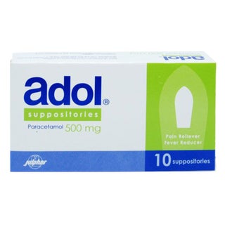 Adol Paracetamol 500 mg Suppositories 10's