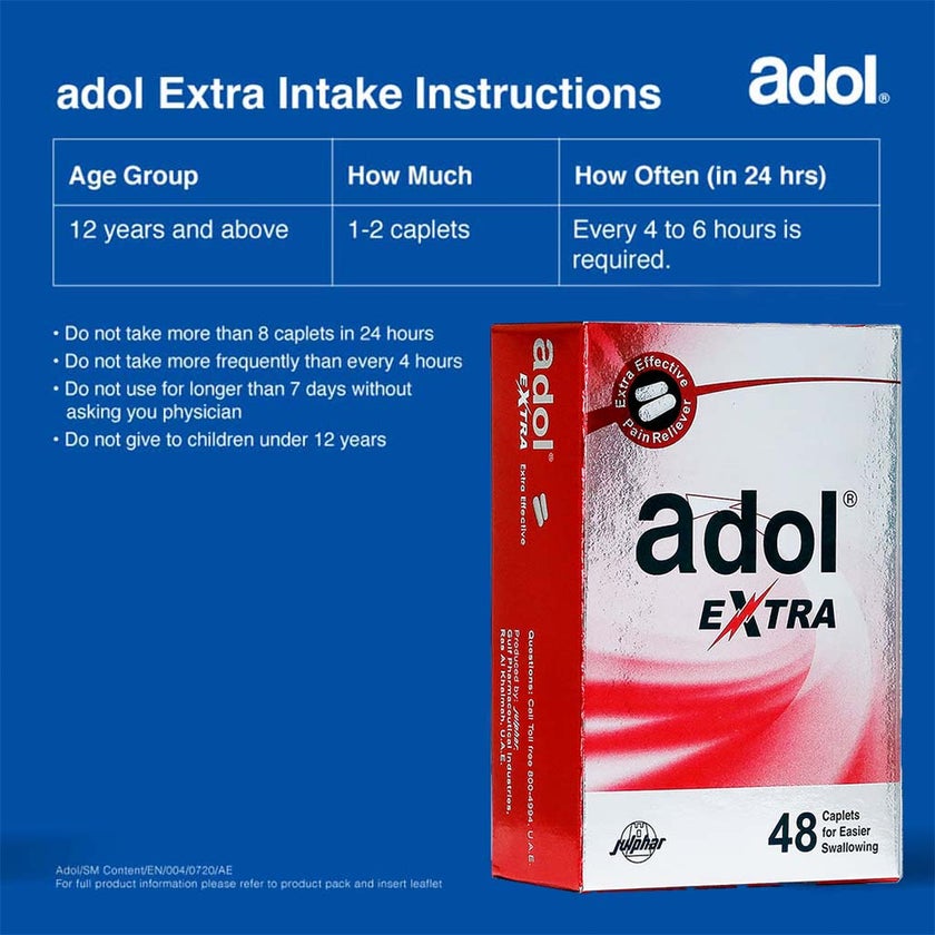 Adol Extra Tablets, Pack of 48's
