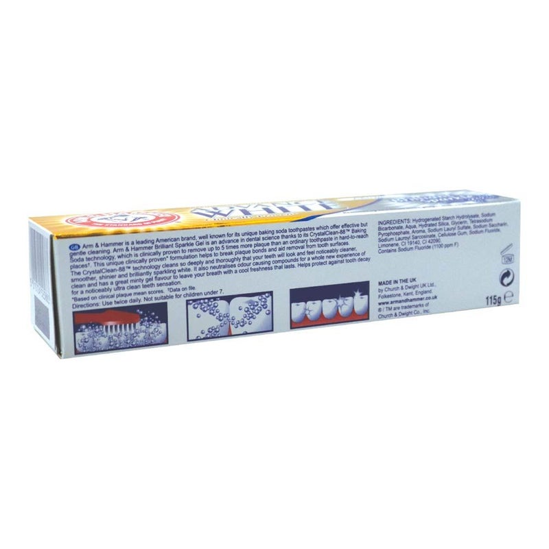 Arm & Hammer Advance White Brilliant Sparkle Gel Toothpaste 115 g