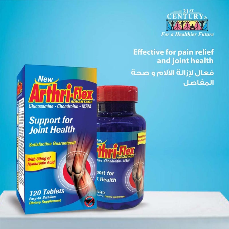 21st Century Arthri-Flex Advantage Tablet With MSM, Glucosamine, Chondroitin & Hyaluronic Acid, For Joint Health, Pack of 120's
