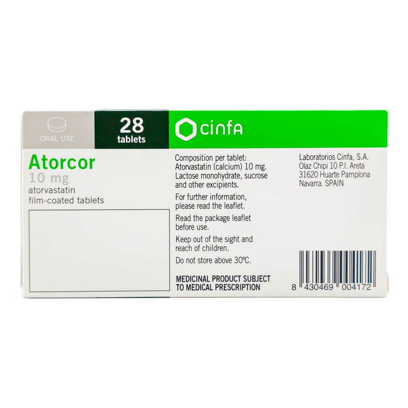Atorcor 10mg Tablets, Pack of 28's