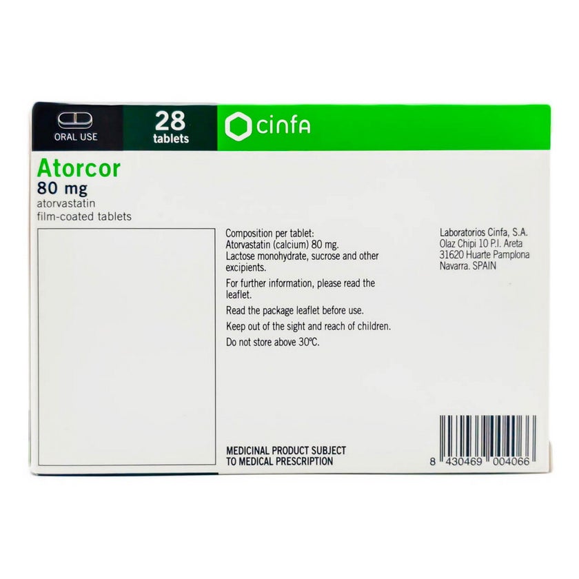 Atorcor 80mg Tablets, Pack of 28's