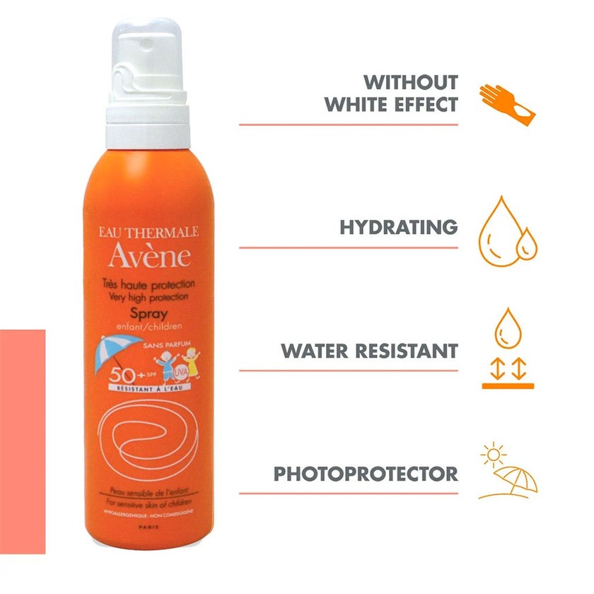 Avene SPF50+ Children's Sunscreen Spray For High Sun Protection 200ml