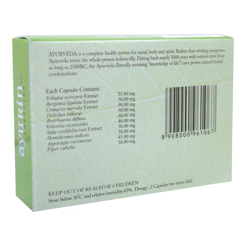 Ayurin Plus Capsules, Pack of 60's