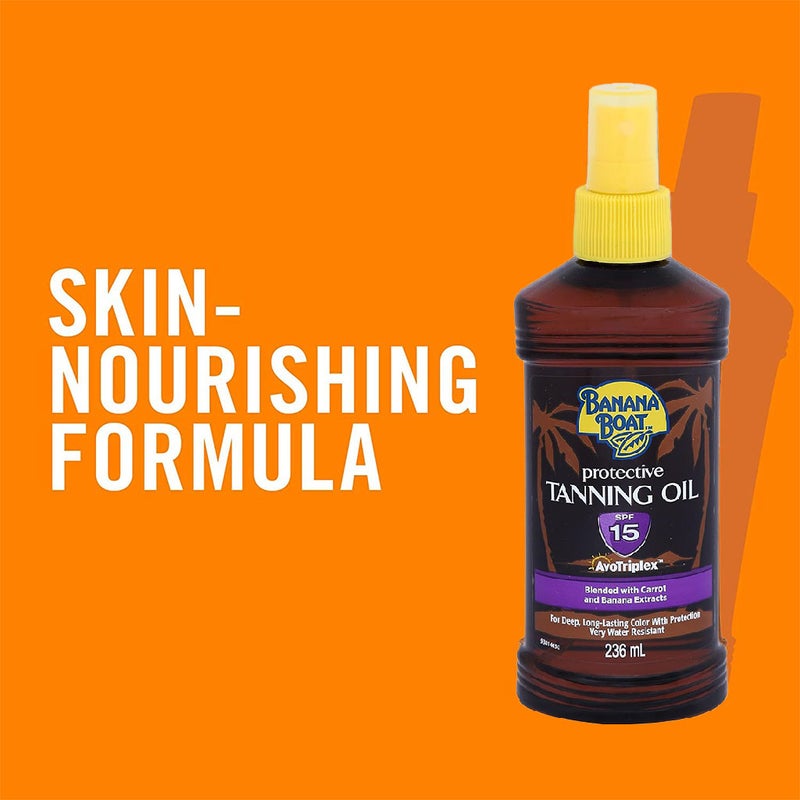 Banana Boat SPF15 Protective Tanning Oil 236 mL