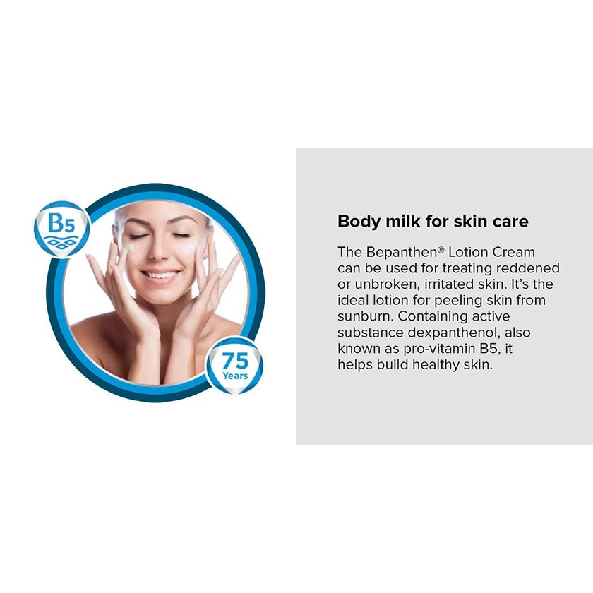 Bepanthen Face and Body Milk Moisturizer Lotion for Normal To Dry Skin 200ml