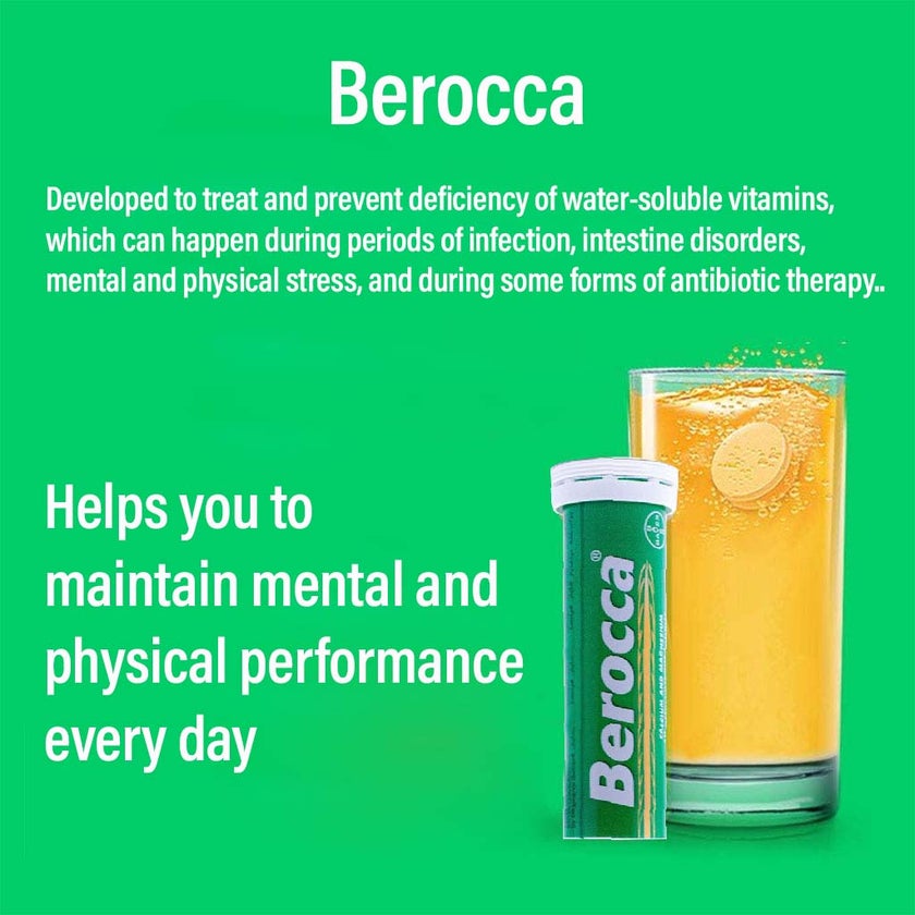 Berocca Calcium & Magnesium Effervescent Tablets, Pack of 10's