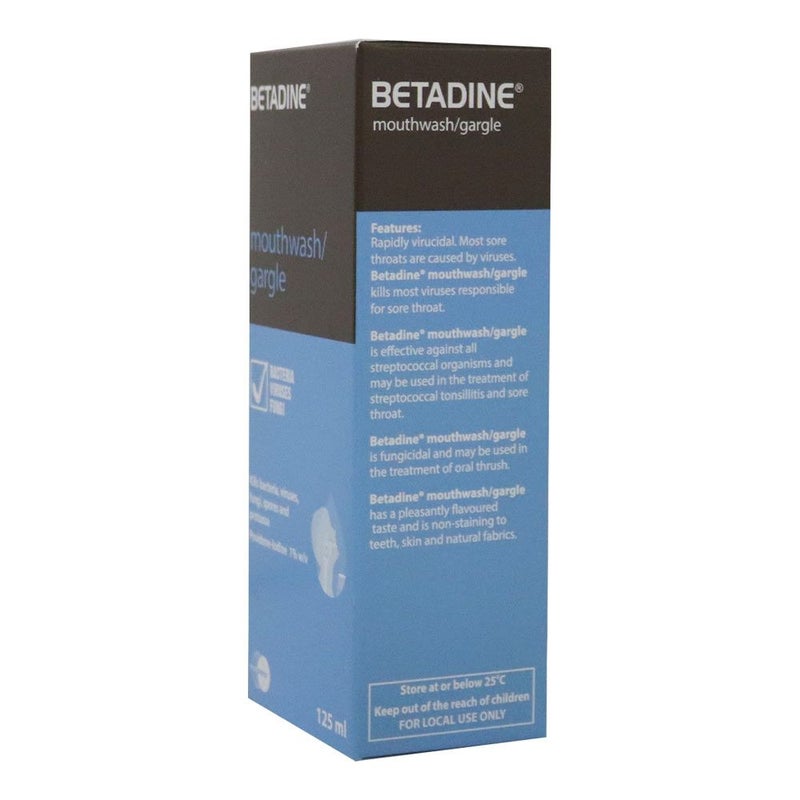 Betadine Mouthwash/Gargle 125 mL