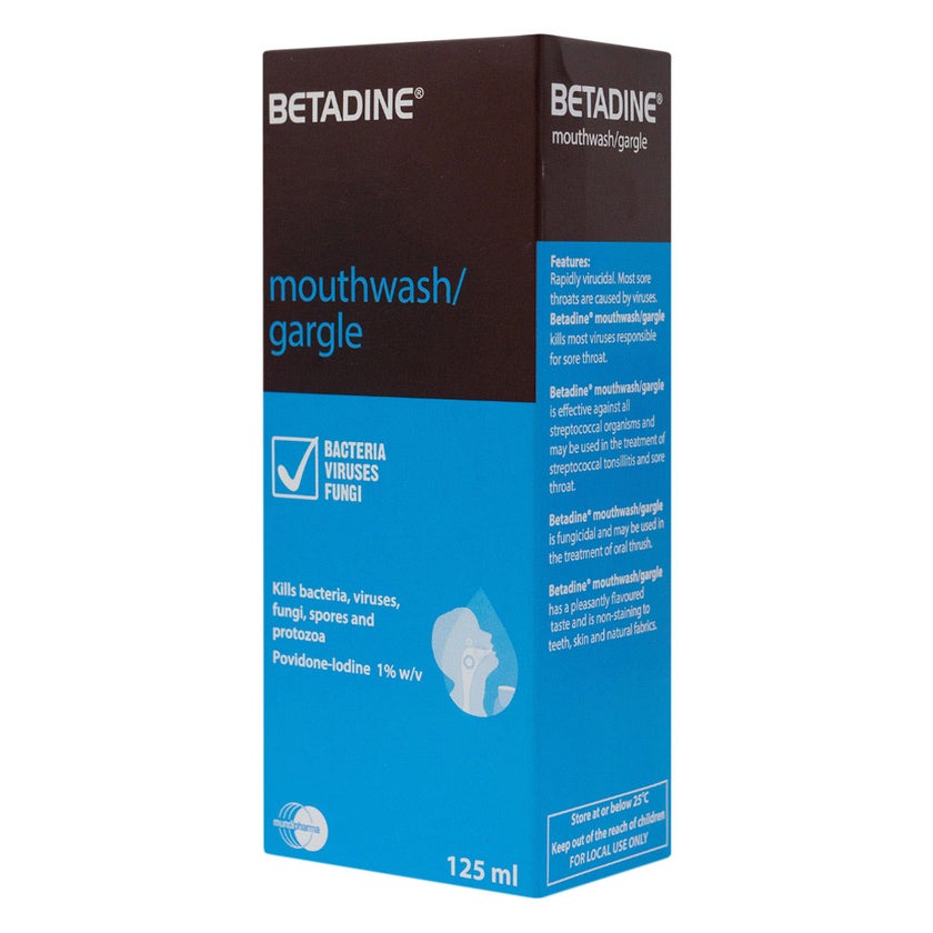 Betadine Mouthwash/Gargle 125ml