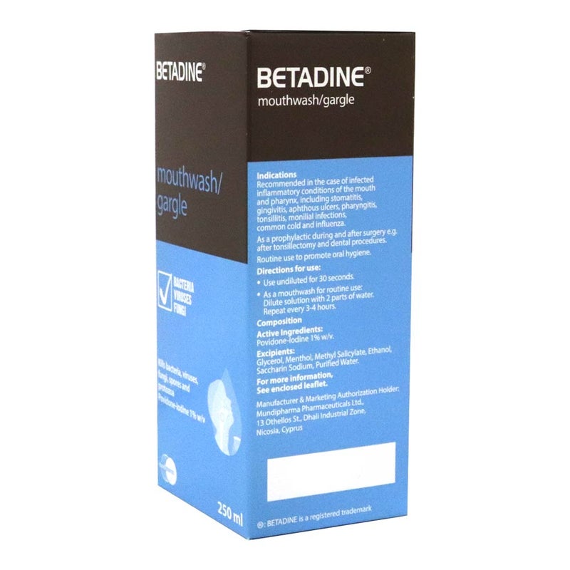 Betadine Mouthwash/Gargle 250 mL