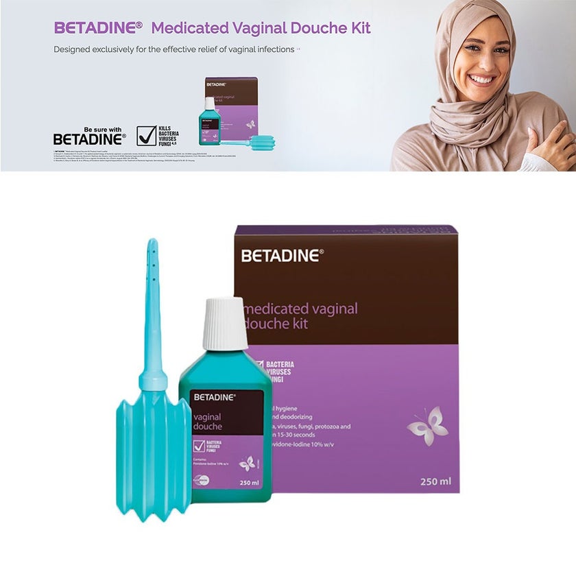 Betadine Medicated Vaginal Douche Kit 250ml