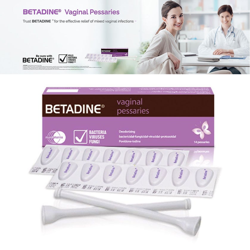 Betadine Vaginal Pessaries, Pack of 14's