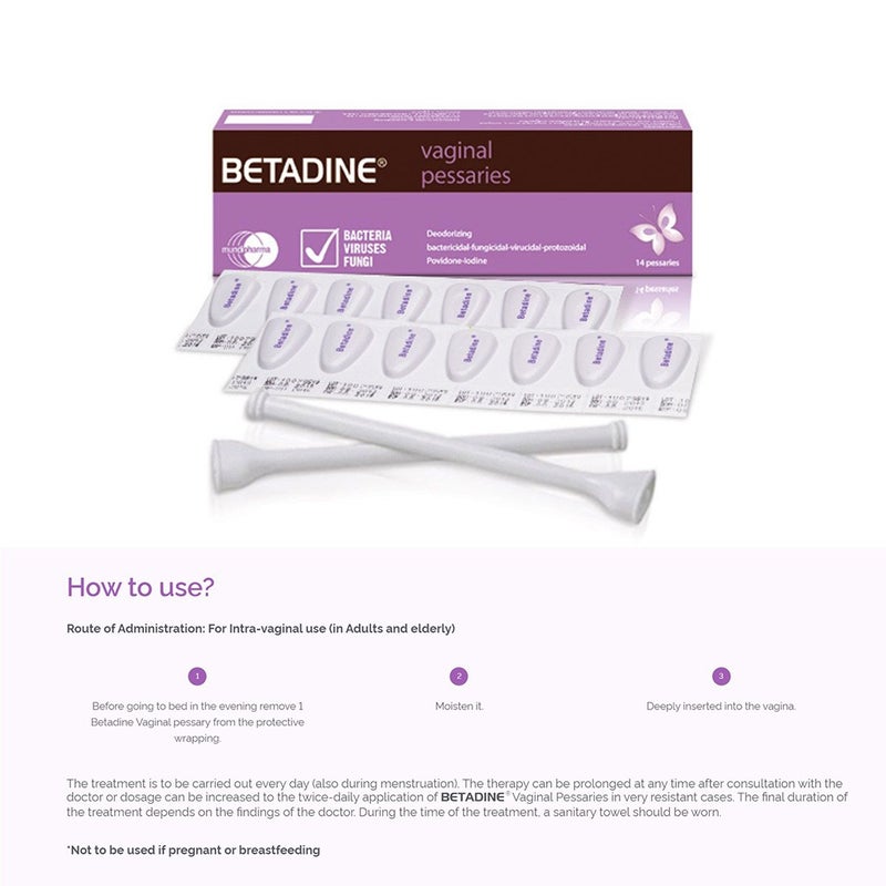 Betadine Vaginal Pessaries 14's