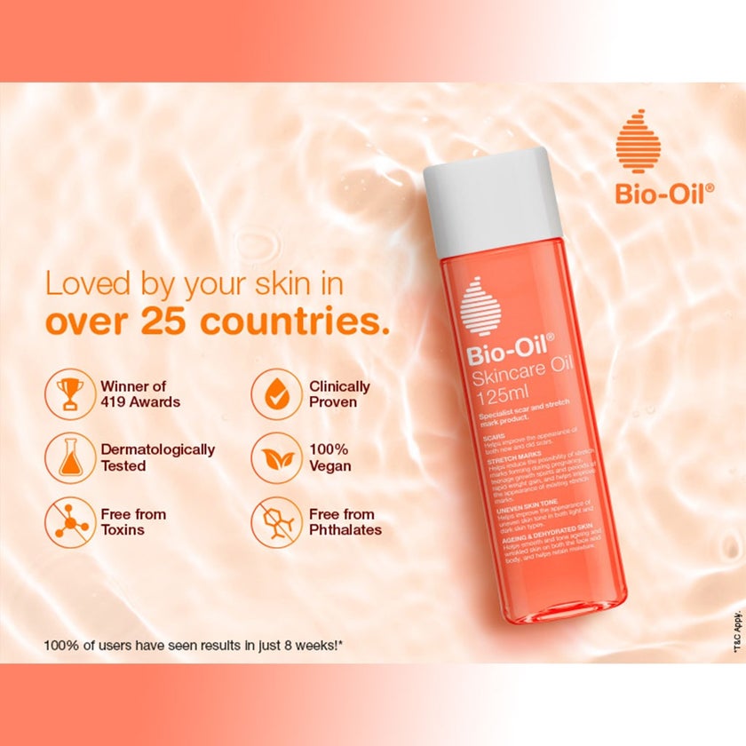 Bio-Oil Skincare Oil For Scars, Stretch Marks and Uneven Skin Tone 125ml