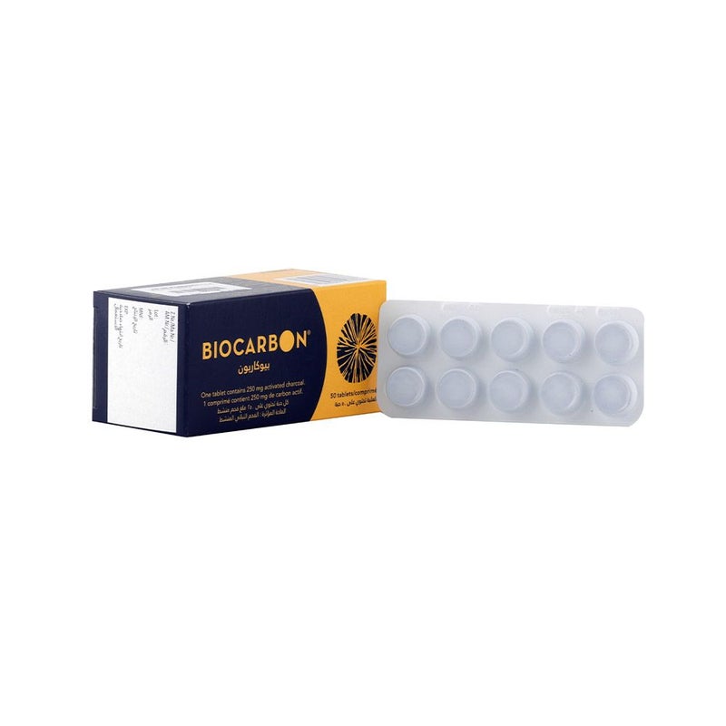 Biocarbon Activated Charcoal Tablets 50's