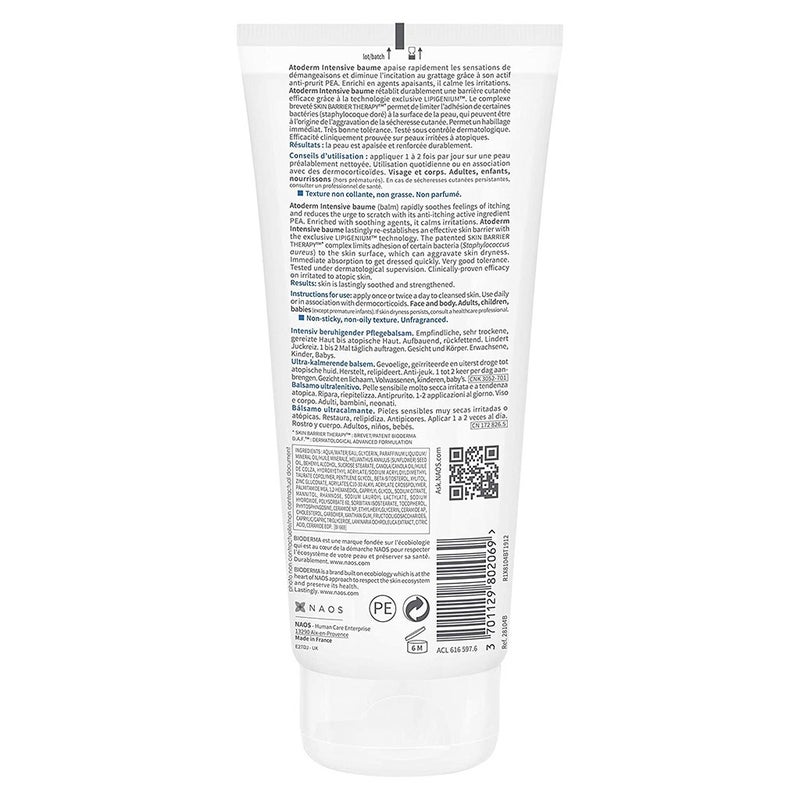 Bioderma Atoderm Intensive Ultra-soothing Balm For Atopic Skin 200 mL