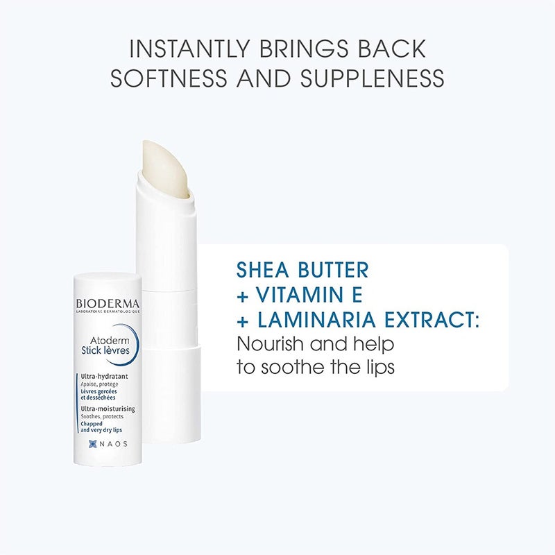 Bioderma Atoderm Moisturising Lip Balm For Dry And Chapped Lips 4g