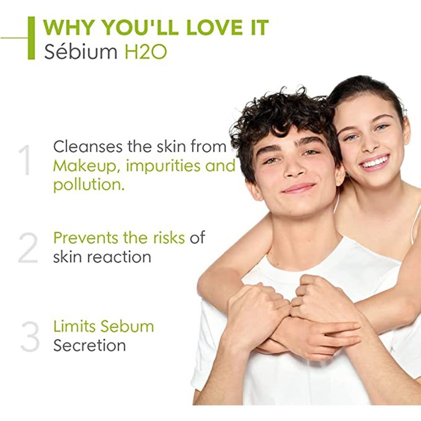 Bioderma Sebium H₂O Cleansing Micelle Make-Up Remover Solution For Combination To Oily Skin 250ml