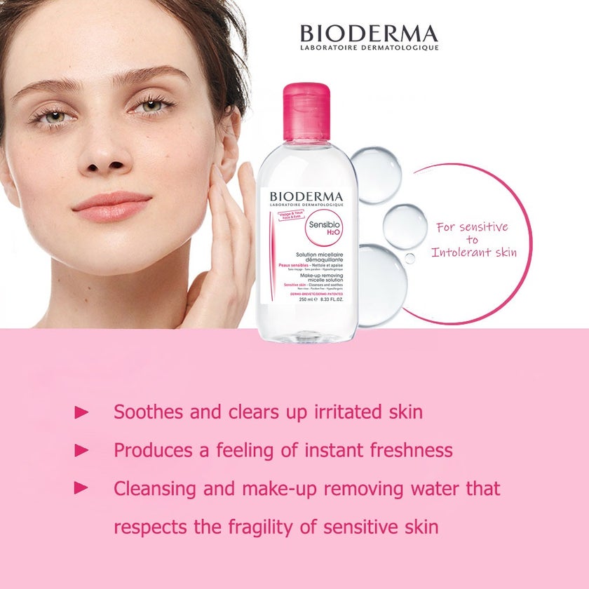 Bioderma Sensibio H2O Cleansing & Make up Removing Micellar Water with Pump 500ml