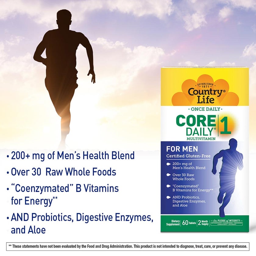 Country Life Core Daily 1 Multivitamin Supplement Tablets For Men, Pack of 60's