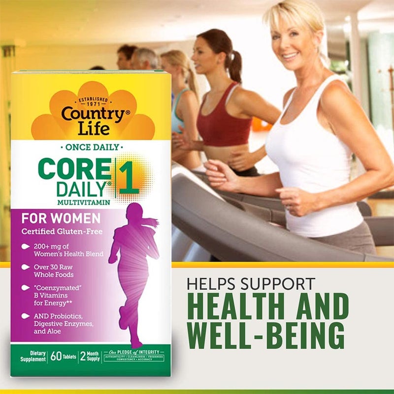Country Life Core Daily 1 Multivitamin Supplement Tablets For Women 50+, Pack of 60's