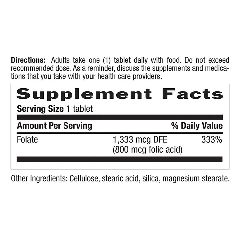 Country Life Folic Acid 800 mcg Supplement Tablets For Pregnancy, Pack of 100's
