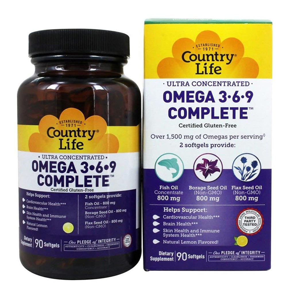 Country Life Complete Omega Flaxseed Oil, Borage Seed Oil