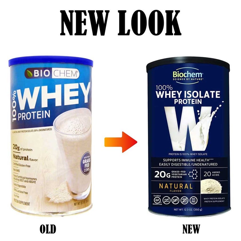 Biochem 100% Whey Isolate Protein Powder 350g - Natural Flavour