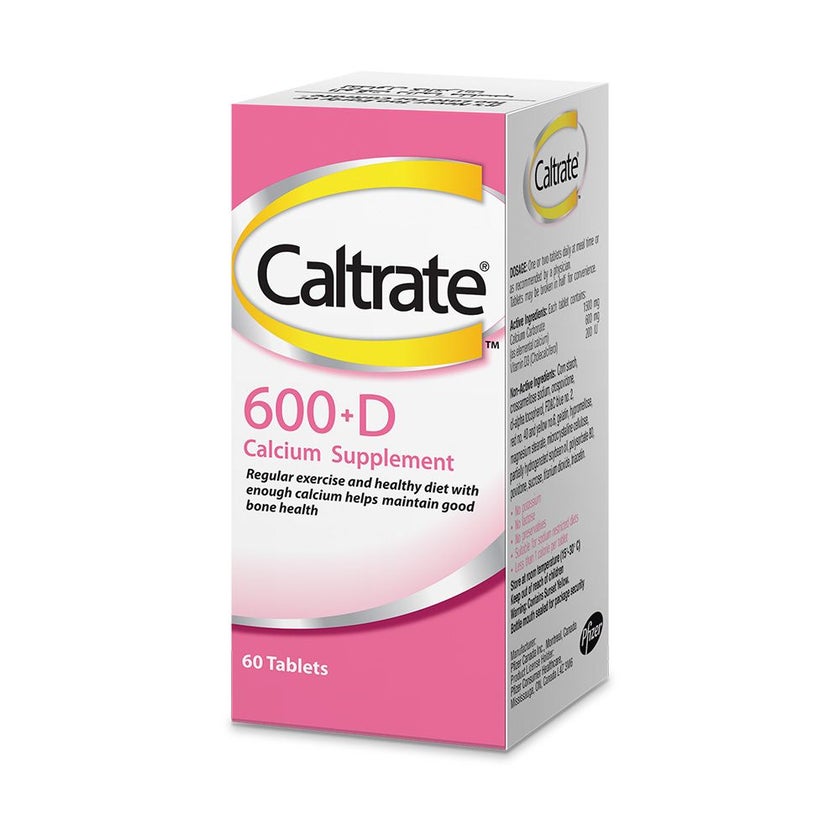 Caltrate + Vitamin-D 600mg Tablets, Pack of 60's