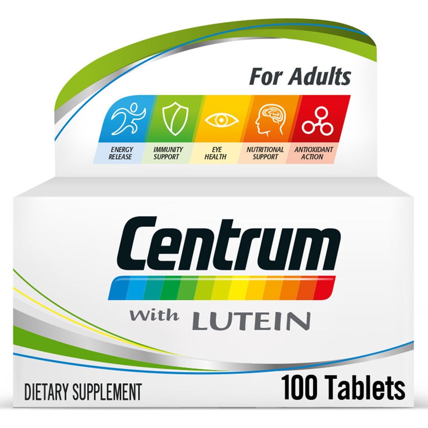 Centrum With Lutein Adult Multivitamin Tablets, Pack of 100's