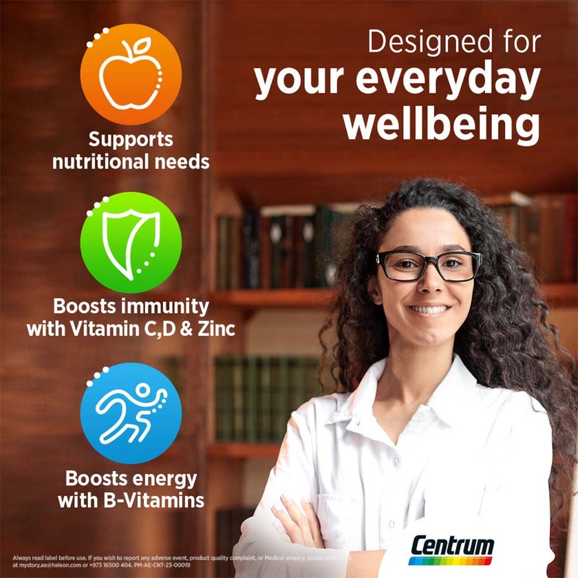 Centrum With Lutein Adult Multivitamin Tablets, Pack of 100's