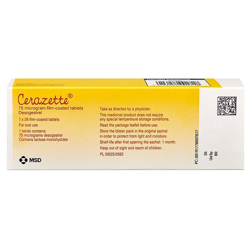 Cerazette Film Coated Tablets, Pack of 28's
