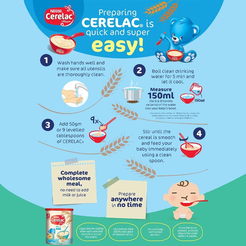 Nestle Cerelac Wheat & Honey Infant Cereals From 6 Months 400g